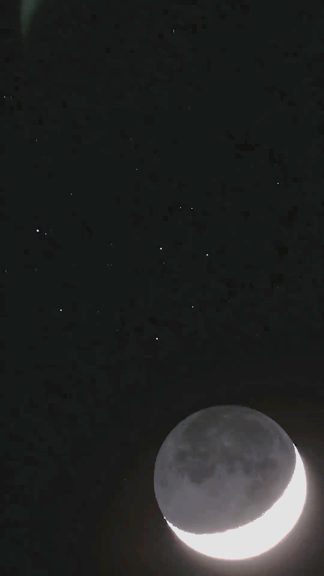 Moon and M45